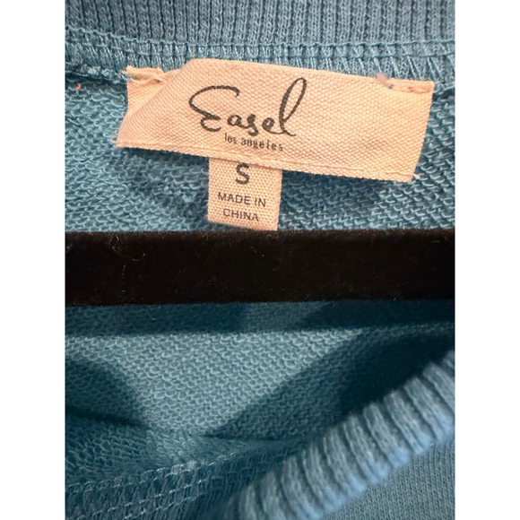 Easel 100% Cotton Color Block Sweatshirt in Multi Colors Size S - Picture 9 of 10